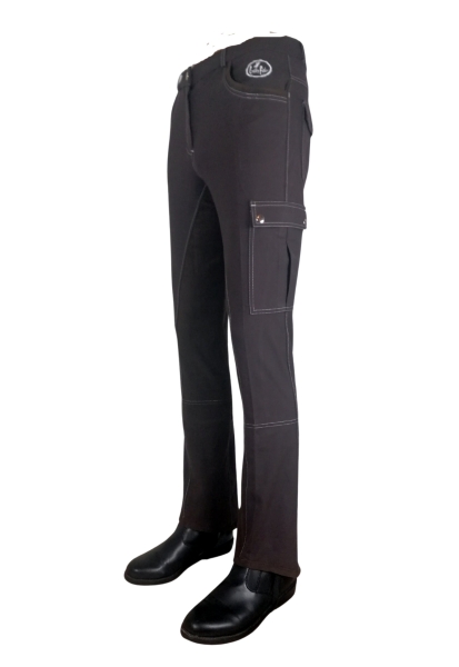 Damen Jodhpurreithose  "Big Pocket" in Braun Neu!